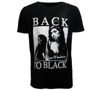 Amy Winehouse Back To Black T-Shirt Schwarz - Offizielles Merchandise M Schwarz