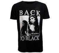 Amy Winehouse Back To Black T-Shirt Schwarz - Offizielles Merchandise XL Schwarz