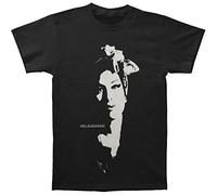 Amy Winehouse Herren Scarf Portrait T-Shirt, Schwarz, M