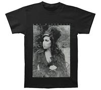 Amy Winehouse Herren Flower Portrait T-Shirt, Schwarz, S