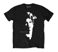 Amy Winehouse T Shirt Schal Portrait Band Logo offiziell Unisex Schwarz