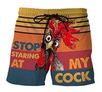 AmyGline Shorts Herren Sommer Strand Kurze Hose mit Lustiges Cock Muster Drawstring Badeshorts Männer Teenager Jungen Casual Urlaub Strandshorts Badehosen-Look at My Pecker,Look at IT!!!