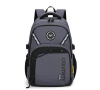 Amythe 2026 Schulrucksack Jungen Teenager, Groß Rucksack Schule Oberstufe Schultasche Junior mit Reflektoren und Laptopfach, Wasserdicht Schulranzen für Schule & Freizeit, Grau