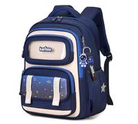 Amythe Schulranzen Jungen, Ergonomisch Rucksack Schule Kinder Schultasche mit Reflektierend, Schulrucksack Grundschule aus Oxford-Stoff für Junge 1-4. Klasse, 22 Liter, Marineblau