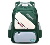 Amythe Schulrucksack Jungen Ergonomisch 1-5. Klasse mit Brustgurt, 2025 Rucksack Schule Kinder 6-12 Jahre Schulranzen mit Reflektierend 19L-Grün