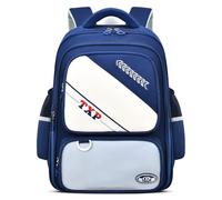 Amythe Schulrucksack Jungen Ergonomisch 1-5. Klasse mit Brustgurt, 2025 Rucksack Schule Kinder 6-12 Jahre Schulranzen mit Reflektierend 19L-Blau