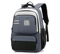 Amythe Schulrucksack Jungen Teenager, 2025 Groß Rucksack Schule Gymnasium Oberstufe, Schulranzen Robust Wasserabweisend für 15.6" Laptop, Schultasche Casual 38L, Grau