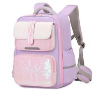 Amythe Schulrucksack Mädchen Jungen Ergonomisch 1-4. Klasse mit Brustgurt, 2025 Rucksack Schule Kinder 6-10 Jahre Schulranzen mit Abnehmbarer Gürtel und Reflektierend-Lila