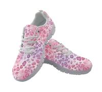 Amzbeauty Leichter Wanderschuh, niedliche weiße Sohle, Laufschuhe, Tennisschuhe für Damen, modisch, lässig, Sneaker, Pink Purple Leopard, 37.5 EU