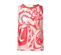 Ana Alcazar - Satin-Top mit Muster und Schmucksteinen - Größe 40 - rot