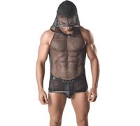 ANAIS MEN »Ares Hooded T-Shirt« aus Netzmaterial
