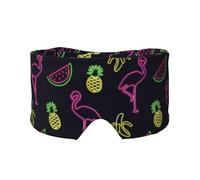Ananas-Banananen-Flamingo-Klettverschluss-Design, Verdunkelung, warmer Augen- und Ohrenschützer für Seitenschläfer, Nachtschlaf, Arbeit, Nickerchen, Reisen, Yoga