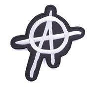 b2see Anarchie Aufnäher Patches für Jacken Jeans Kleidung Applikationen Bügelbilder Flicken Stoff Patch Kleider Patches Aufbügler Aufnäher zum Aufbügeln Anarchy 7 x 8 cm