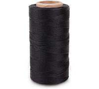 Anawakia 260 m Wachsfaden Nähgarn Allesnäher Gewachst Ledergarn Wachsband Thread Cord Ledergarn Nähen Handwerk Sattlergarn Zwirn Ø 0.8 mm (Schwarz)
