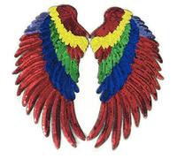 Anawakia Aufnäher Bügelbild Aufbügler Bügeleisen auf Patches Pailletten Stickerei Applikation Engel Flügel Muster für T-Shirt Jeans Kleidung Taschen 1 Paar (Bunt,S 26 * 13cm)