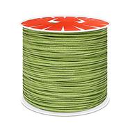 Anawakia Nylonband Kordel Nylonschnur 100 m x 0,8 mm Nylon Trim Kordel Nylon-Handstrickschnur-Sickenfaden für DIY Halskette Schmuckherstellung (Gras-Grün)