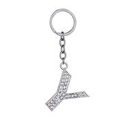 Anawakia Schlüsselanhänger Alphabet 26 englische Buchstaben Glitzersteine Strasssteine Anhänger mit Initialen A B C D E F G H I J K L M N O P R S T U V W X Y Z (Y)