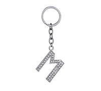 Anawakia Schlüsselanhänger Alphabet 26 englische Buchstaben Glitzersteine Strasssteine Anhänger mit Initialen A B C D E F G H I J K L M N O P R S T U V W X Y Z (M)