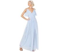 Anaya with Love Damen Dress Maxi Short Sleeve Cami V Neckline Long Length Empire Waist, Light Blue,50