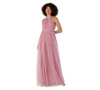 Anaya with Love Damen Women's Maxi Dress Ladies Sleeveless Halterneck Ruffle Empire A-line for Wedding Guest Bridesmaid Ball Evening Occasion Kleid, Bridal Rose,