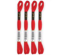 Anchor - 4 Stranded Cotton Mouliné Garnknäuel | 100 % Baumwolle | Stickgarn, Kreuzstich, Leinwand | Farbe Leuchtend Rot | Ref 4635000-4EA_00046