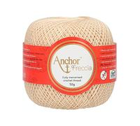 Anchor Freccia Stärke 16 4771016-00387 beige Häkelgarn, 100 % Baumwolle