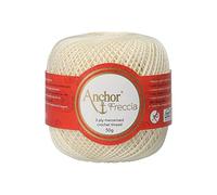Anchor Freccia Stärke 8 4771008-06650 weiß Häkelgarn, 100 % Baumwolle