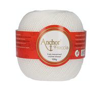 Anchor 4785008-07901 Häkelgarne, 100% Baumwolle, 7901, Stärke 8, 155 Gramm