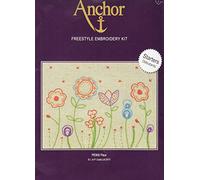 Anchor Freestyle Stickpackung Fleur Leinen Stickbild gedruckt