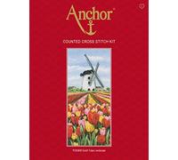 Anchor Kreuzstich-Set Niederländische Tulpenlandschaft, Zählmuster