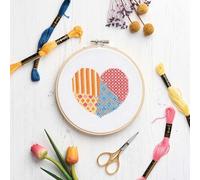 Anchor Kreuzstich-Set, Patchwork-Herzen, Orange
