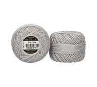 Anchor 4591008-00234 Stickgarne, 100% Baumwolle, silbergrau, Stärke 8, 82m, 16 Gramm