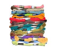 Anchor Stickgarne für Kreuzstich, Baumwolle, 100 % Baumwolle, 50 Stück, mit 5 Nadeln mit großem Auge und 2 metallischen Ankerknäueln, 50 Stück