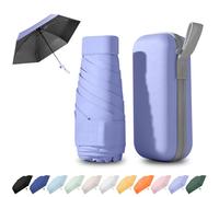 Ancuioyz Regenschirm, Umbrella, Mini Schirm, Kompakt, Leicht, Faltbar Und Uv-Beständig, Geeignet Für Erwachsene Und Kinder (Lila)