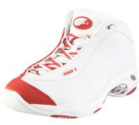 AND1 Tai Chi Mid 1001101135, Unisex - Erwachsene, Sportschuhe - Basketball, Weiss (White/Varsity red/Silver WRS), EU 40 (US 7)