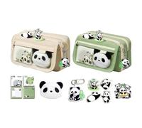 Anda Federmäppchen - 22 x 7,5 x 13 cm große Schreibwarenaufbewahrung | geräumiges Organizer-Etui, Oxford-Stoffhalter, sicherer Reißverschluss | Niedliches Tierzubehör-Set für Schule, Büro, Reisen,