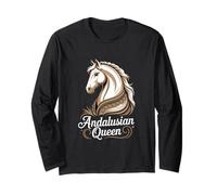 Andalusische Königin Pferdeliebhaber Design Reitsport Langarmshirt