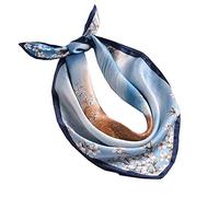 ANDANTINO Schal aus 100% reiner Maulbeerseide, 88,9 cm, groß, quadratisch, leicht, Kopftuch, Damen-Haarwickel mit Geschenkverpackung, Blume und Baum, Large