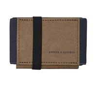 Anders & Komisch A&K Mini Portemonnaie mit Münzfach. - Slim Wallet Herren u. Damen| Nachhaltiges Kartenetui ohne Leder | Geldbörse Handgemacht in Deutschland - Papier-Portemonnaie 9x5,5 cm Braun/Grau
