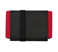 ANDERS & KOMISCH Kleines nachhaltiges Portemonnaie mit Münzfach "A&K MINI" Schwarz schwarz/rot