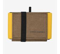 ANDERS & KOMISCH MINI PRO Wallet mit Münzfach - Kleines cleveres Portemonnaie Braun Gelb