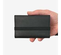 ANDERS & KOMISCH Portemonnaie mittelgroß A&K KOMPAKT Geldbeutel vegan Schwarz Schwarz