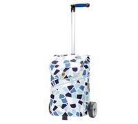 Andersen Einkaufstrolley - 46 Liter - höhenverstellbar - Aufhängung für Einkaufswagen - belastbar 40 kg - Aluminium - Kugellager-Rad Ø 17 cm - mit Kordelzug & Klett - Shopper Mix Collection A35