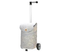 Andersen Einkaufstrolley - 46 Liter - höhenverstellbar - Aufhängung für Einkaufswagen - belastbar 40 kg - Aluminium - Kugellager-Rad Ø 17 cm - mit Kordelzug & Klett - Shopper Mix Collection A26