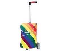 Andersen Einkaufstrolley - 46 Liter - höhenverstellbar - Aufhängung für Einkaufswagen - belastbar 40 kg - Aluminium - Kugellager-Rad Ø 17 cm - mit Kordelzug & Klett - Shopper Mix Collection A44