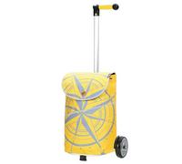 Andersen Einkaufstrolley - 46 Liter - höhenverstellbar - Aufhängung für Einkaufswagen - belastbar 40 kg - Aluminium - Kugellager-Rad Ø 17 cm - mit Kordelzug & Klett - Shopper Mix Collection A23