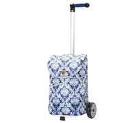 Andersen Einkaufstrolley - 46 Liter - höhenverstellbar - Aufhängung für Einkaufswagen - belastbar 40 kg - Aluminium - Kugellager-Rad Ø 17 cm - mit Kordelzug & Klett - Shopper Mix Collection A29