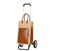 ANDERSEN Einkaufstrolley - Alu Star Shopper Charu beige 49 L Hackenporsche,Leder,nachhaltig, Aluminium, höhenverstellbar, Räder abnehmbar