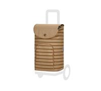 Andersen Einkaufstrolley Ersatztasche - 47 Liter - Fronttasche | extra Innenfach - wasserabweisend - Reflektoren - faltbar - Eske braun
