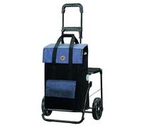 Andersen Einkaufstrolley - klappbar - 43 Liter - Mit Klappsitz bis 120 kg - höhenverstellbar - mit Kühlfach - belastbar 50 kg - Stahlgestell - Trolley - Komfort Shopper Vektor blau